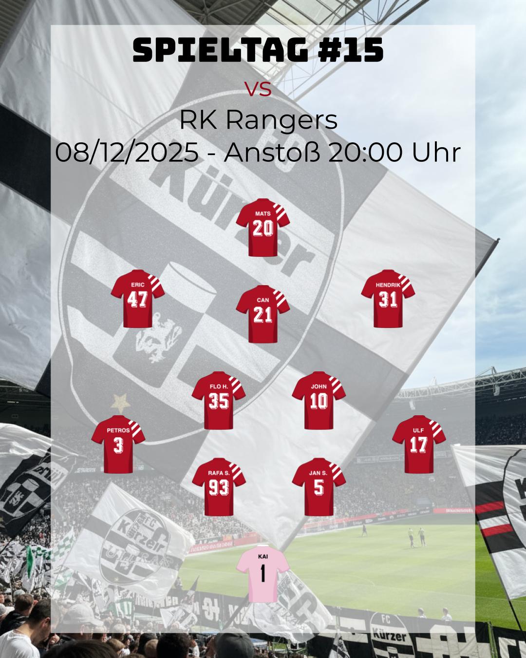 10. Spieltag Aufstellung