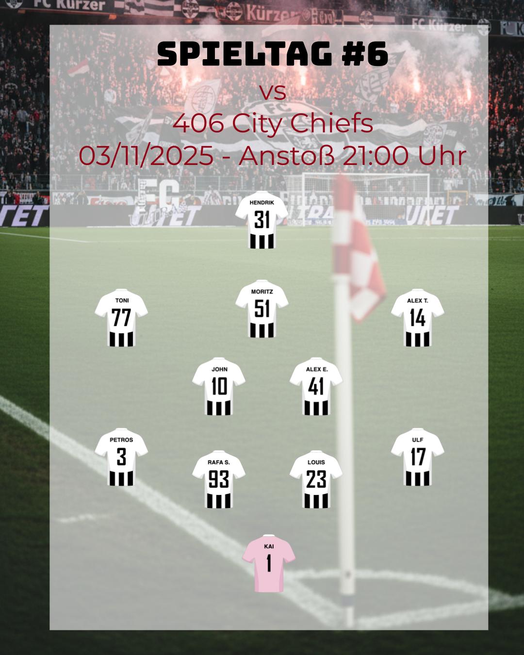 6. Spieltag Startelf